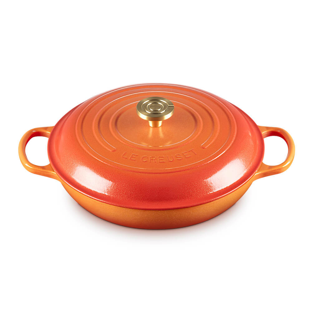 Le Creuset Flamme Dorée Signature Cast Iron Shallow Casserole 30cm 
